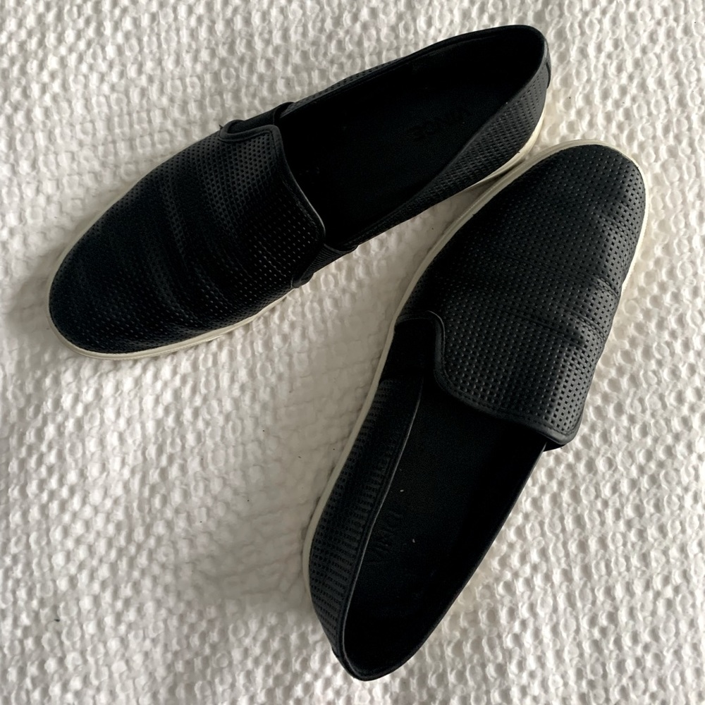 Vince Blair Black Slip On Sneakers sz 11